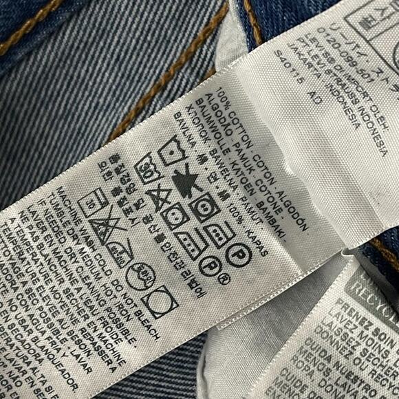 Levis Wedgie Straight Jeans 31 High Rise Button Fly Raw Hem Rigid Premium Denim - Picture 10 of 10